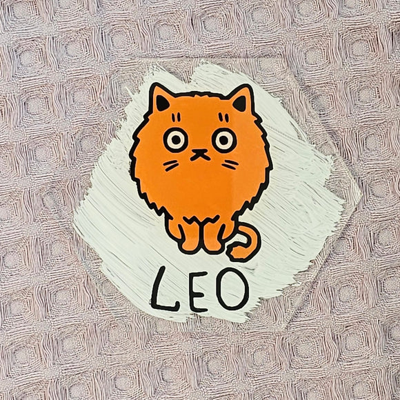 Leo Cat Theme Acrylic Coaster