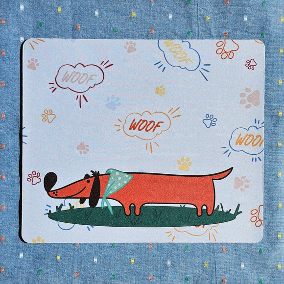 Woof Woof Dachshund Mouse Pad