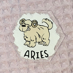 Aries Dog Theme Acrylic Coaster