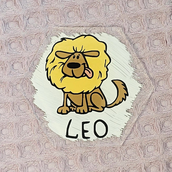 Leo Dog Theme Acrylic Coaster