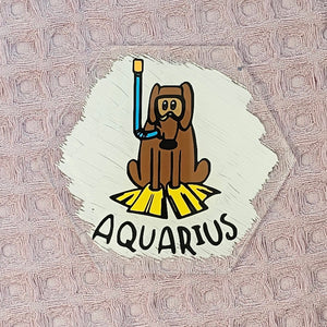 Aquarius Dog Theme Acrylic Coaster