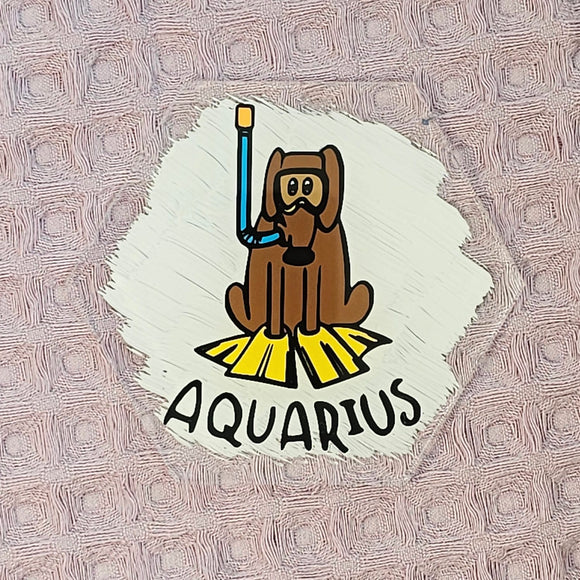 Aquarius Dog Theme Acrylic Coaster