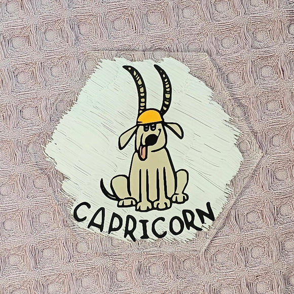 Capricorn Dog Theme Acrylic Coaster