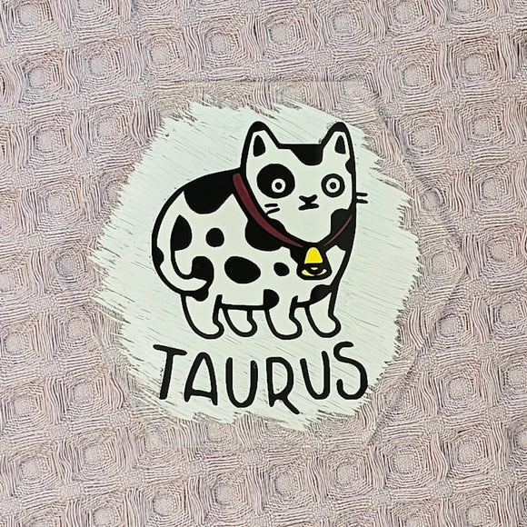 Taurus Cat Theme Acrylic Coaster