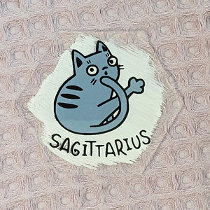 Sagittarius Cat Theme Acrylic Coaster