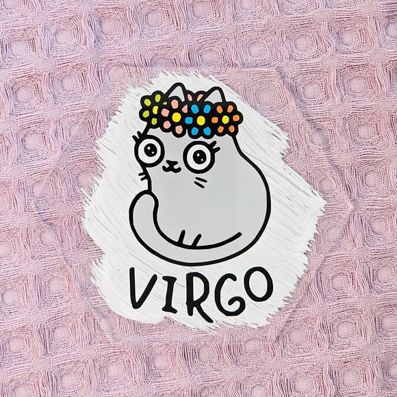 Virgo Cat Theme Acrylic Coaster