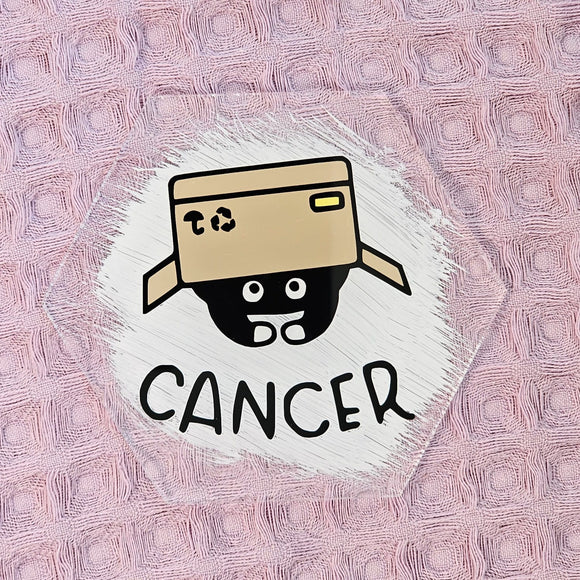 Cancer Cat Theme Acrylic Coaster