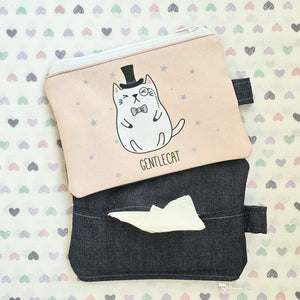 Gentle Cat Tissue Zipper Pouch