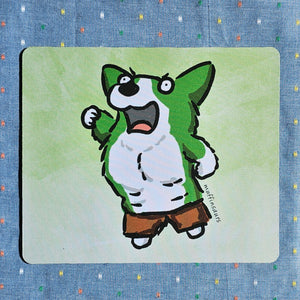 Hulk Corgi (Muffinsaurs) Mouse Pad