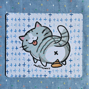 Pooping Cat Mouse Pad