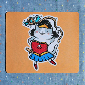 Wonder Cat (Muffinsaurs) Mouse pad