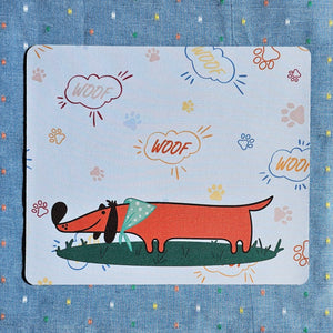 Woof Woof Dachshund Mouse Pad