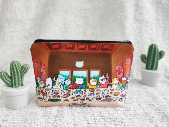 Not The Last Supper (Muffinsaurs) Large Zipper Pouch