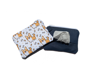 Corgi Tissue Zipper Pouch