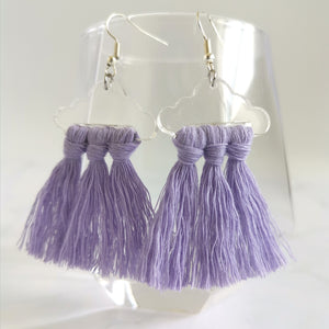 Fluffy Floss Macrame Earrings