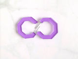 Purple Geometric Hoop Earrings