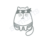 Burglar Meow Vinyl Decal