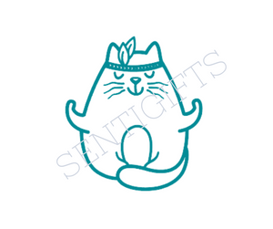 Namaste Meow Vinyl Decal