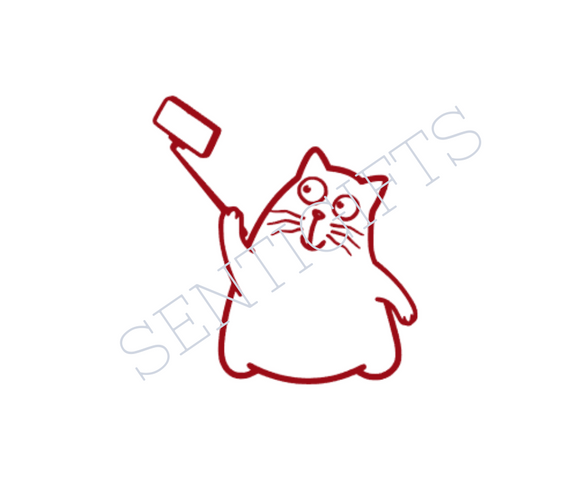 Selfie Meow Vinyl Decal