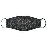 Navy Blue Vintage Vine 3D Fabric Mask