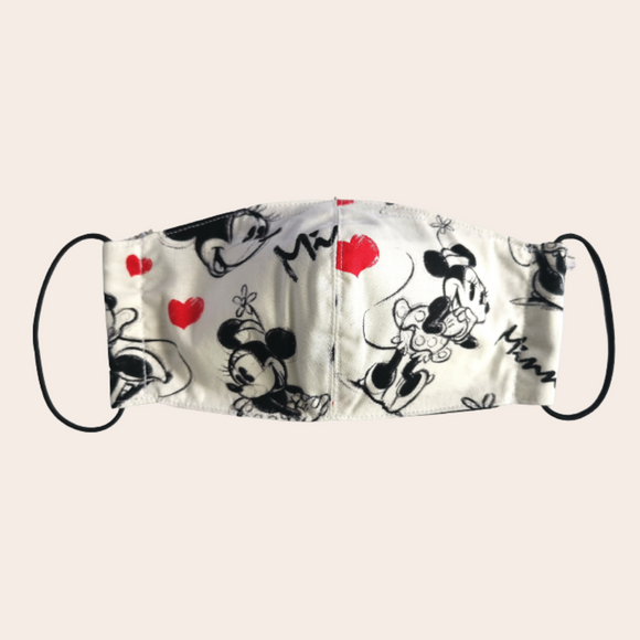 Valentine's Minnie Mouse Fabric Mask