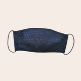 Geometric Navy Blue Fabric Mask