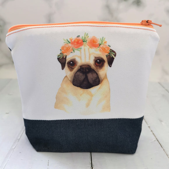 Pug Zipper Pouch